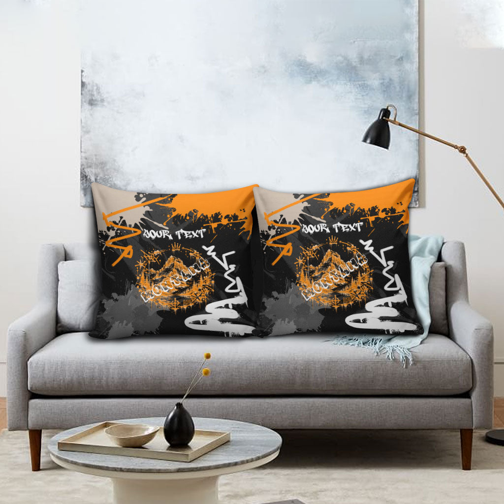 Personalized Montana Glacier National Park Pillow Cover Urban Graffiti Street Art Paint Splatter