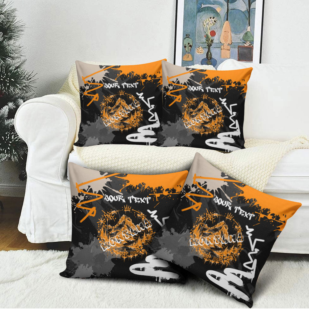 Personalized Montana Glacier National Park Pillow Cover Urban Graffiti Street Art Paint Splatter