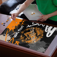 Personalized Montana Glacier National Park Puzzle Urban Graffiti Street Art Paint Splatter