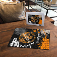 Personalized Montana Glacier National Park Puzzle Urban Graffiti Street Art Paint Splatter