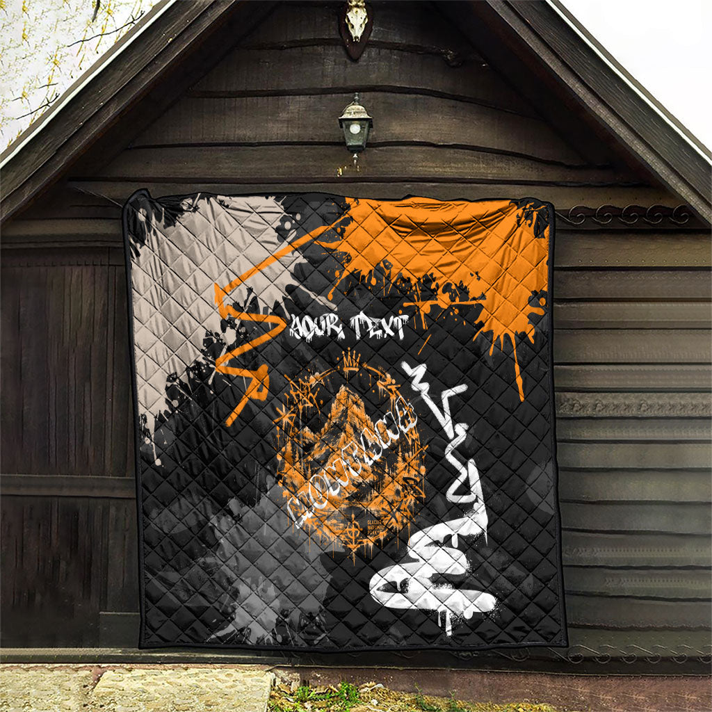 Personalized Montana Glacier National Park Quilt Urban Graffiti Street Art Paint Splatter