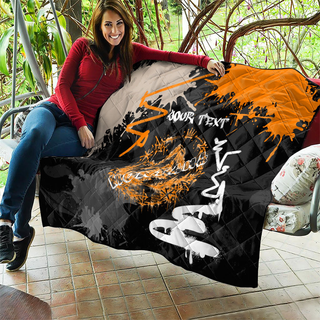 Personalized Montana Glacier National Park Quilt Urban Graffiti Street Art Paint Splatter