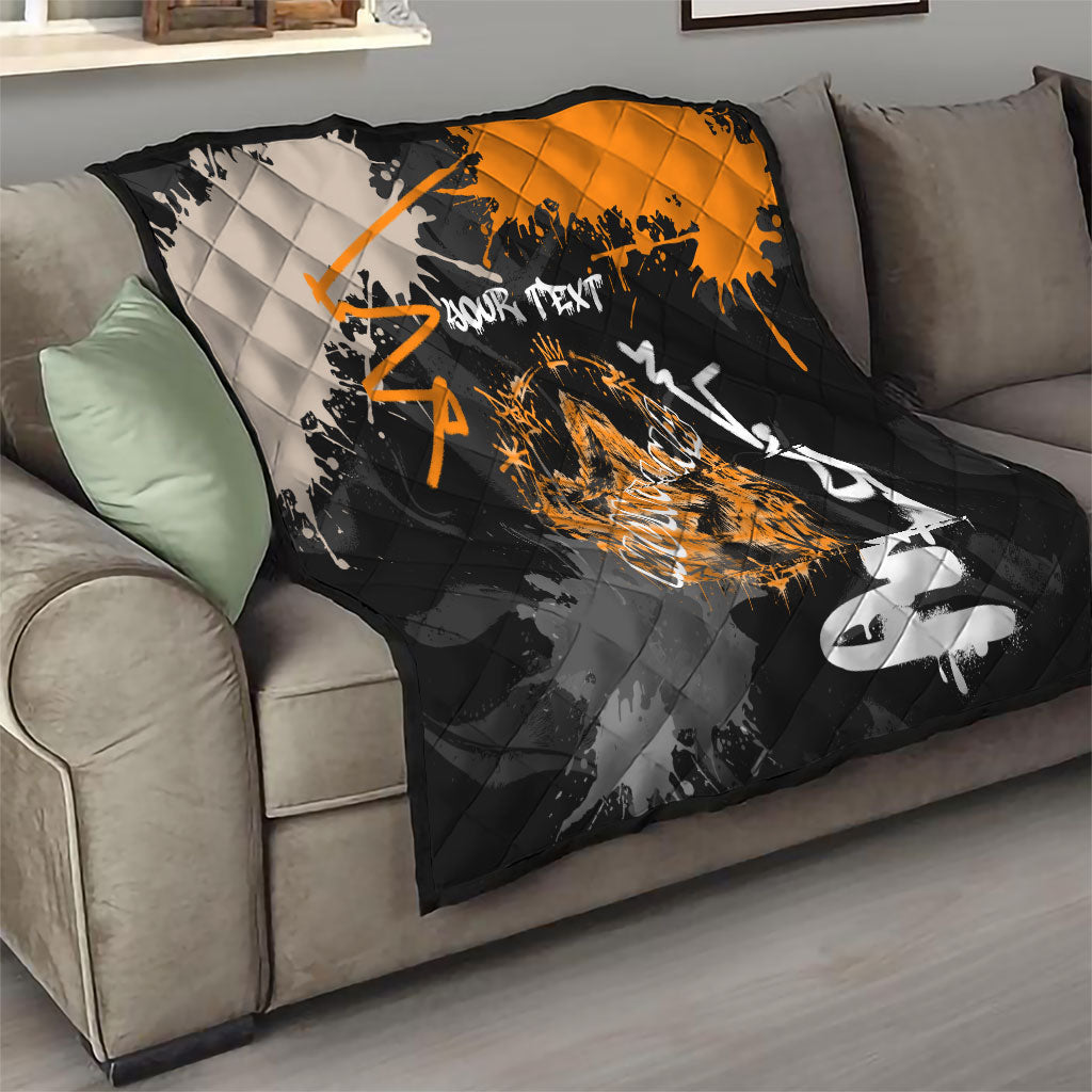 Personalized Montana Glacier National Park Quilt Urban Graffiti Street Art Paint Splatter