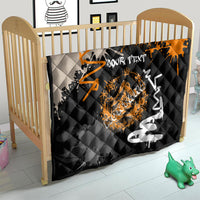 Personalized Montana Glacier National Park Quilt Urban Graffiti Street Art Paint Splatter
