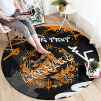 Personalized Montana Glacier National Park Round Carpet Urban Graffiti Street Art Paint Splatter