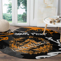 Personalized Montana Glacier National Park Round Carpet Urban Graffiti Street Art Paint Splatter