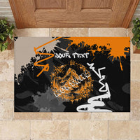 Personalized Montana Glacier National Park Rubber Doormat Urban Graffiti Street Art Paint Splatter
