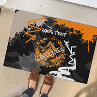Personalized Montana Glacier National Park Rubber Doormat Urban Graffiti Street Art Paint Splatter