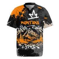 Personalized Montana Glacier National Park Rugby Jersey Urban Graffiti Street Art Paint Splatter