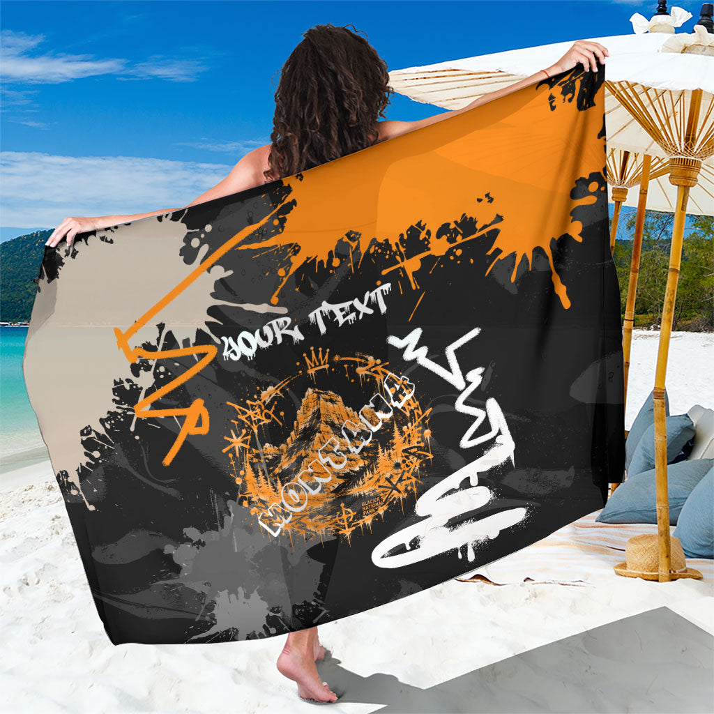 Personalized Montana Glacier National Park Sarong Urban Graffiti Street Art Paint Splatter