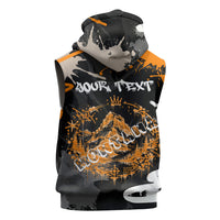 Personalized Montana Glacier National Park Sleeveless Hoodie Urban Graffiti Street Art Paint Splatter