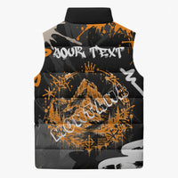 Personalized Montana Glacier National Park Sleeveless Puffer Jacket Urban Graffiti Street Art Paint Splatter