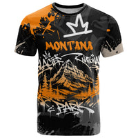 Personalized Montana Glacier National Park T Shirt Urban Graffiti Street Art Paint Splatter