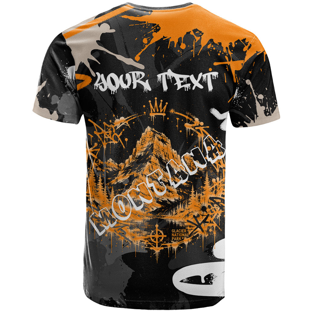 Personalized Montana Glacier National Park T Shirt Urban Graffiti Street Art Paint Splatter