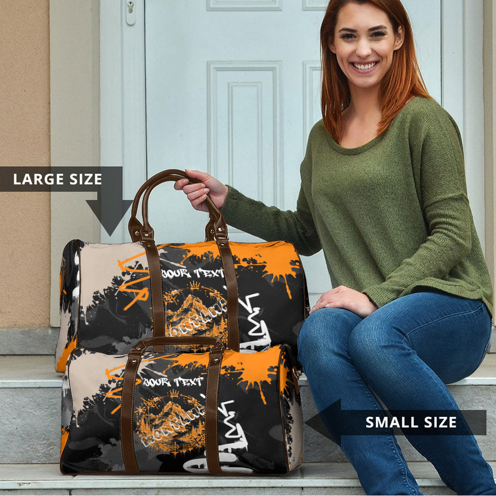 Personalized Montana Glacier National Park Travel Bag Urban Graffiti Street Art Paint Splatter