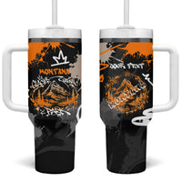 Personalized Montana Glacier National Park Tumbler With Handle Urban Graffiti Street Art Paint Splatter