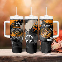 Personalized Montana Glacier National Park Tumbler With Handle Urban Graffiti Street Art Paint Splatter