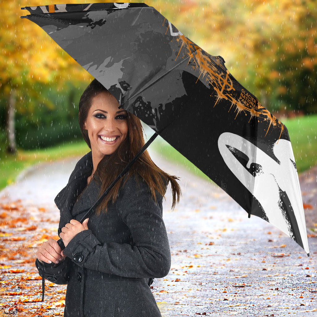 Personalized Montana Glacier National Park Umbrella Urban Graffiti Street Art Paint Splatter