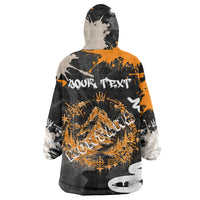 Personalized Montana Glacier National Park Wearable Blanket Hoodie Urban Graffiti Street Art Paint Splatter