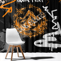 Personalized Montana Glacier National Park Window Curtain Urban Graffiti Street Art Paint Splatter