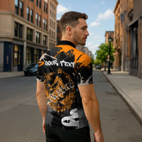 Personalized Montana Glacier National Park Zipper Polo Shirt Urban Graffiti Street Art Paint Splatter