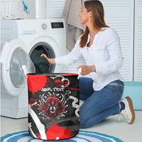 Personalized Montana Grizzly Bear and Bison Laundry Basket Urban Graffiti Grunge Paint Splatter