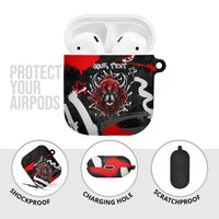 Personalized Montana Grizzly Bear and Bison AirPods Case Urban Graffiti Grunge Paint Splatter