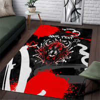 Personalized Montana Grizzly Bear and Bison Area Rug Urban Graffiti Grunge Paint Splatter