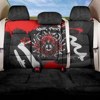 Personalized Montana Grizzly Bear and Bison Back Car Seat Cover Urban Graffiti Grunge Paint Splatter
