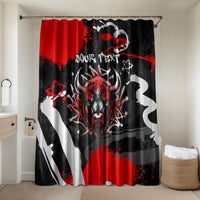 Personalized Montana Grizzly Bear and Bison Bathroom Set Urban Graffiti Grunge Paint Splatter