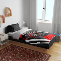 Personalized Montana Grizzly Bear and Bison Bedding Set Urban Graffiti Grunge Paint Splatter