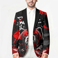 Personalized Montana Grizzly Bear and Bison Blazer Urban Graffiti Grunge Paint Splatter