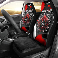 Personalized Montana Grizzly Bear and Bison Car Seat Cover Urban Graffiti Grunge Paint Splatter