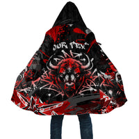 Personalized Montana Grizzly Bear and Bison Cloak Urban Graffiti Grunge Paint Splatter
