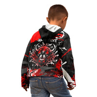 Personalized Montana Grizzly Bear and Bison Kid Hoodie Urban Graffiti Grunge Paint Splatter