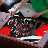 Personalized Montana Grizzly Bear and Bison Puzzle Urban Graffiti Grunge Paint Splatter