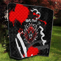 Personalized Montana Grizzly Bear and Bison Quilt Urban Graffiti Grunge Paint Splatter
