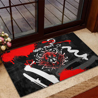 Personalized Montana Grizzly Bear and Bison Rubber Doormat Urban Graffiti Grunge Paint Splatter