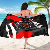 Personalized Montana Grizzly Bear and Bison Sarong Urban Graffiti Grunge Paint Splatter
