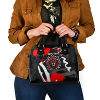 Personalized Montana Grizzly Bear and Bison Shoulder Handbag Urban Graffiti Grunge Paint Splatter