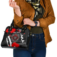 Personalized Montana Grizzly Bear and Bison Shoulder Handbag Urban Graffiti Grunge Paint Splatter