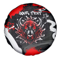 Personalized Montana Grizzly Bear and Bison Spare Tire Cover Urban Graffiti Grunge Paint Splatter