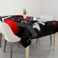 Personalized Montana Grizzly Bear and Bison Tablecloth Urban Graffiti Grunge Paint Splatter