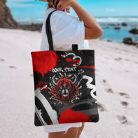Personalized Montana Grizzly Bear and Bison Tote Bag Urban Graffiti Grunge Paint Splatter