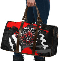 Personalized Montana Grizzly Bear and Bison Travel Bag Urban Graffiti Grunge Paint Splatter