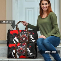 Personalized Montana Grizzly Bear and Bison Travel Bag Urban Graffiti Grunge Paint Splatter