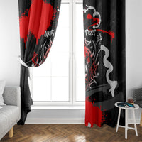 Personalized Montana Grizzly Bear and Bison Window Curtain Urban Graffiti Grunge Paint Splatter