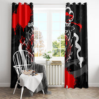 Personalized Montana Grizzly Bear and Bison Window Curtain Urban Graffiti Grunge Paint Splatter