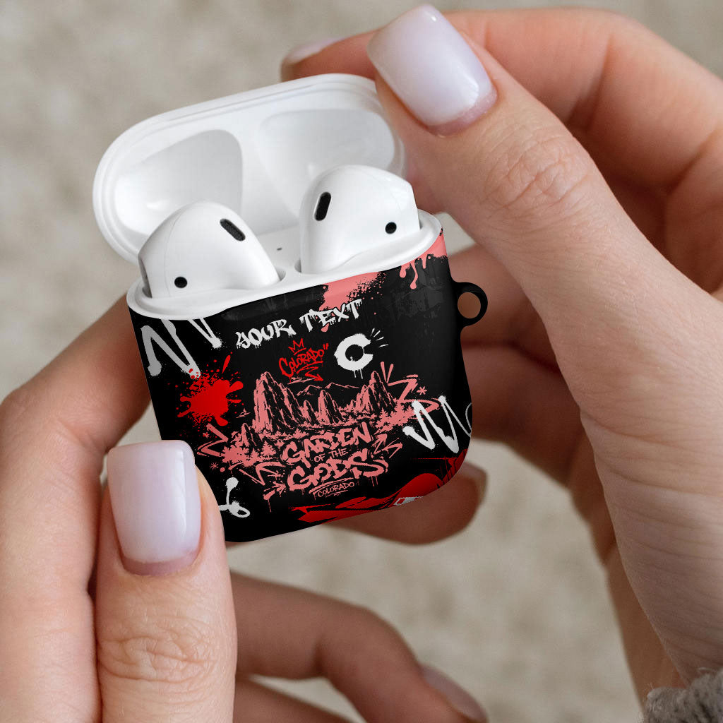 Personalized Colorado Garden Of The Gods AirPods Case Urban Graffiti Paint Splatter Street Art