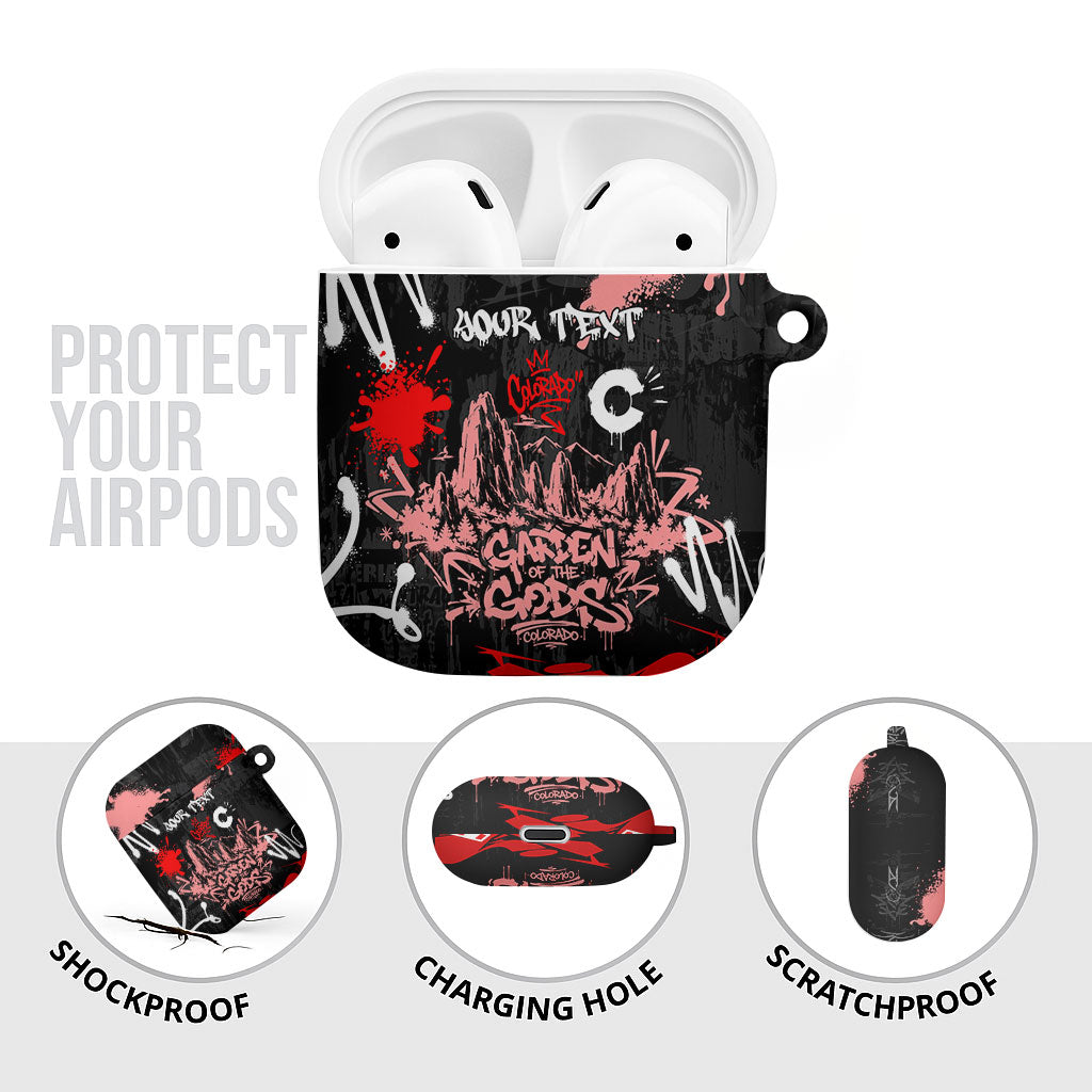 Personalized Colorado Garden Of The Gods AirPods Case Urban Graffiti Paint Splatter Street Art